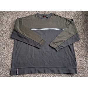 VTG One Tough Brand OTB Long Sleeve Shirt Brown Horizontal Stripe 3XLT Y2K Skate